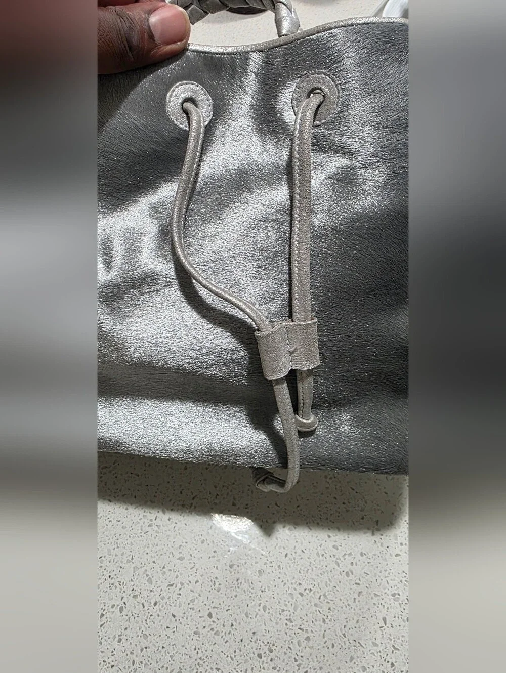 Nancy Gonzalez Handbag Silver Knot Handle Body Purse